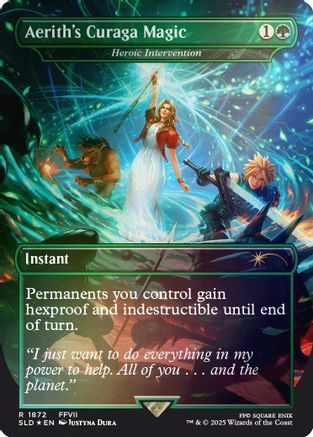 Aerith's Curaga Magic - Heroic Intervention (Rainbow Foil) (SLD-1872) [Secret Lair Drop Series] Foil