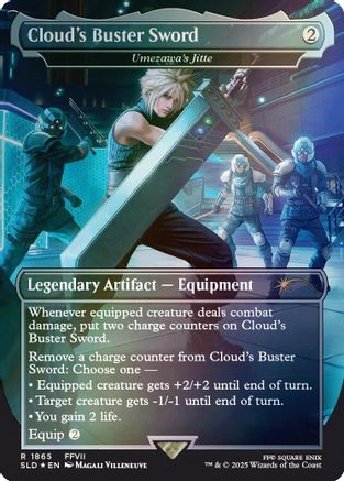 Cloud's Buster Sword - Umezawa's Jitte (Rainbow Foil) (SLD-1865) [Secret Lair Drop Series] Foil