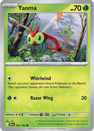 Yanma - 002/182 2 - [SV10 Destined Rivals] Reverse Holofoil