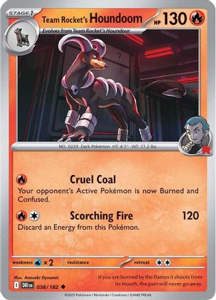 Team Rocket's Houndoom - 038/182 38 - [SV10 Destined Rivals] Reverse Holofoil