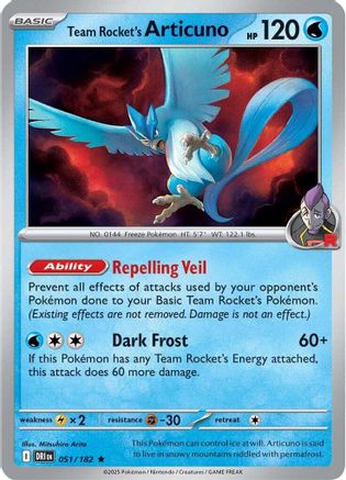 Team Rocket's Articuno 51 - [SV10 Destined Rivals] Reverse Holofoil