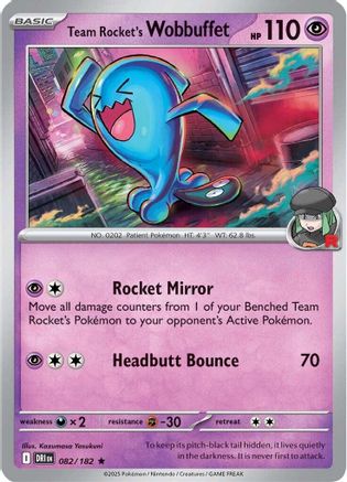 Team Rocket's Wobbuffet 82 - [SV10 Destined Rivals] Reverse Holofoil