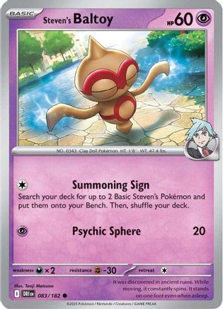 Steven's Baltoy 83 - [SV10 Destined Rivals] Reverse Holofoil