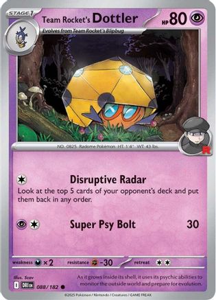 Team Rocket's Dottler 88 - [SV10 Destined Rivals]