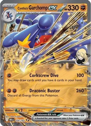 Cynthia's Garchomp ex - 104/182 104 - [SV10 Destined Rivals] Holofoil