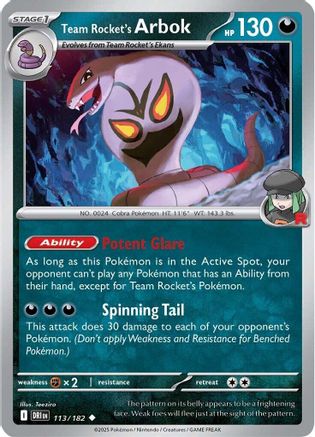 Team Rocket's Arbok 113 - [SV10 Destined Rivals]