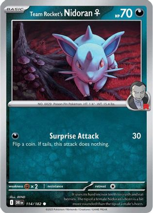 Team Rocket's Nidoran F 114 - [SV10 Destined Rivals]