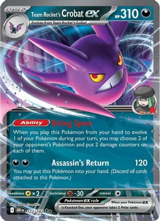 Team Rocket's Crobat ex - 122/182 122 - [SV10 Destined Rivals] Holofoil
