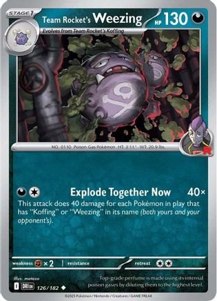 Team Rocket's Weezing - 126/182 126 - [SV10 Destined Rivals] Reverse Holofoil