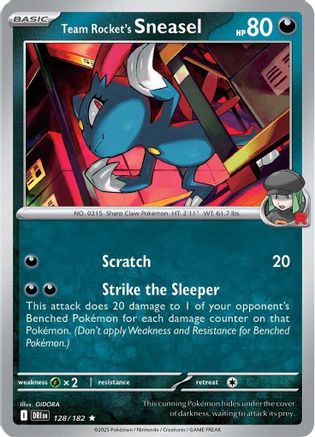 Team Rocket's Sneasel 128 - [SV10 Destined Rivals] Reverse Holofoil