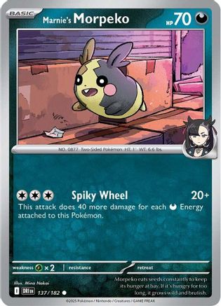 Marnie's Morpeko 137 - [SV10 Destined Rivals] Reverse Holofoil