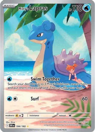 Misty's Lapras - 194/182 194 - [SV10 Destined Rivals] Holofoil