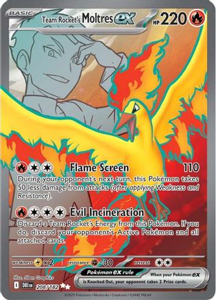 Team Rocket's Moltres ex - 208/182 208 - [SV10 Destined Rivals] Holofoil