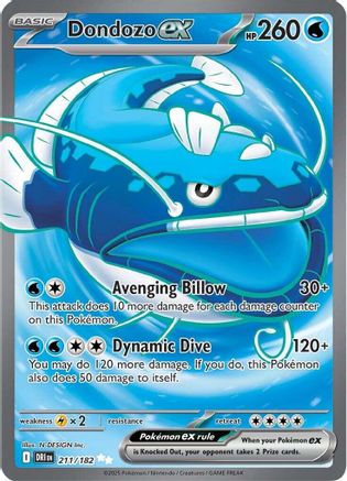 Dondozo ex - 211/182 211 - [SV10 Destined Rivals] Holofoil