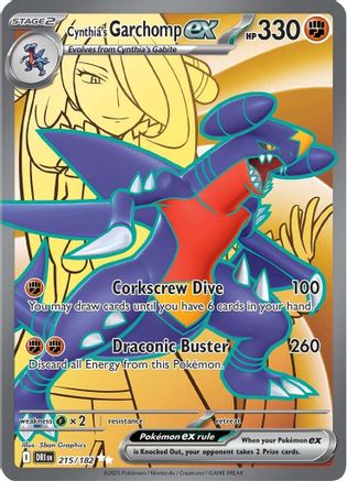 Cynthia's Garchomp ex - 215/182 215 - [SV10 Destined Rivals] Holofoil