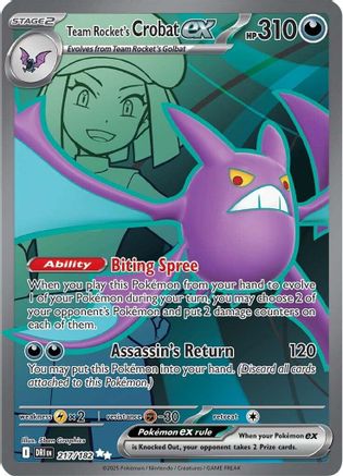 Team Rocket's Crobat ex - 217/182 217 - [SV10 Destined Rivals] Holofoil