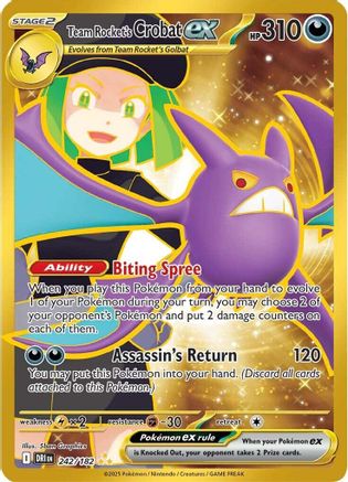 Team Rocket's Crobat ex - 242/182 242 - [SV10 Destined Rivals] Holofoil
