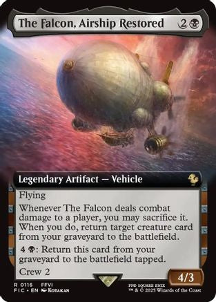 The Falcon, Airship Restored (Extended Art) (FIC-116) [Commander: FINAL FANTASY] Foil