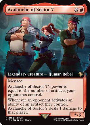 Avalanche of Sector 7 (Extended Art) (FIC-150) [Commander: FINAL FANTASY] Foil