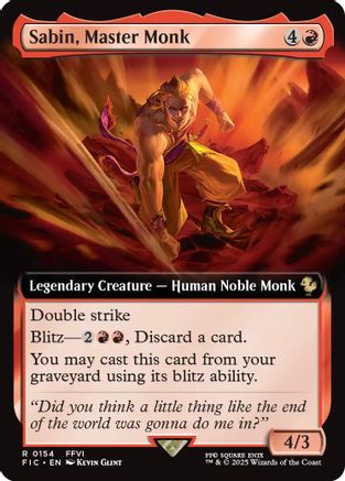 Sabin, Master Monk (Extended Art) (FIC-154) [Commander: FINAL FANTASY] Foil