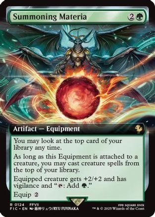 Summoning Materia (Extended Art) (FIC-124) [Commander: FINAL FANTASY]