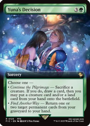 Yuna's Decision (Extended Art) (FIC-125) [Commander: FINAL FANTASY]