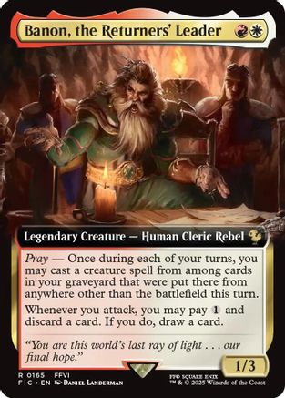 Banon, the Returners' Leader (Extended Art) (FIC-165) [Commander: FINAL FANTASY] Foil