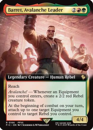 Barret, Avalanche Leader (Extended Art) (FIC-166) [Commander: FINAL FANTASY] Foil