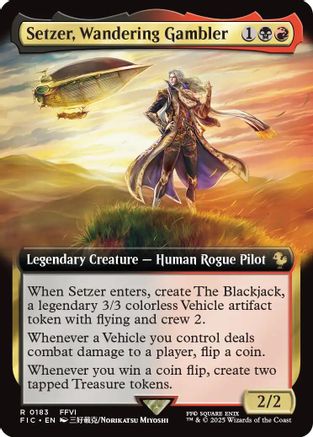 Setzer, Wandering Gambler (Extended Art) (FIC-183) [Commander: FINAL FANTASY]