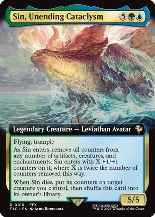 Sin, Unending Cataclysm (Extended Art) (FIC-185) [Commander: FINAL FANTASY]
