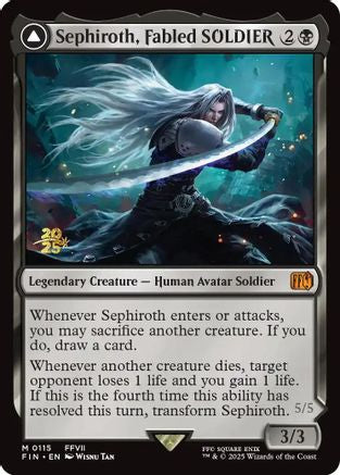 Sephiroth, Fabled SOLDIER (PRE-115) [Prerelease Cards] Foil