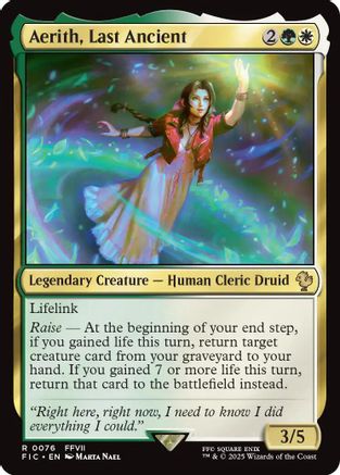 Aerith, Last Ancient (Surge Foil) (FIC-076) [Commander: FINAL FANTASY] Foil