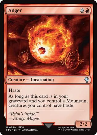 Anger (Surge Foil) (FIC-289) [Commander: FINAL FANTASY] Foil