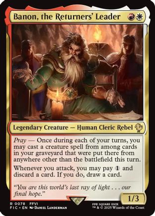 Banon, the Returners' Leader (Surge Foil) (FIC-078) [Commander: FINAL FANTASY] Foil
