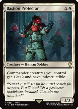 Bastion Protector (Surge Foil) (FIC-233) [Commander: FINAL FANTASY] Foil