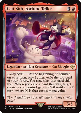 Cait Sith, Fortune Teller (Surge Foil) (FIC-054) [Commander: FINAL FANTASY] Foil