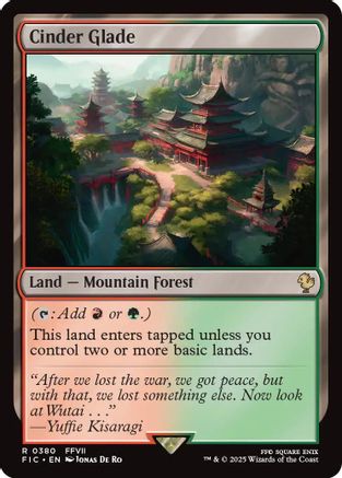 Cinder Glade (Surge Foil) (FIC-380) [Commander: FINAL FANTASY] Foil