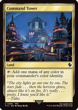Command Tower (0486) (Surge Foil) (FIC-486) [Commander: FINAL FANTASY] Foil