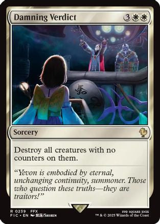 Damning Verdict (Surge Foil) (FIC-239) [Commander: FINAL FANTASY] Foil