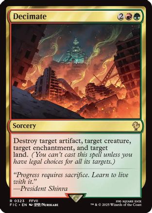 Decimate (Surge Foil) (FIC-323) [Commander: FINAL FANTASY] Foil