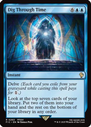 Dig Through Time (Surge Foil) (FIC-263) [Commander: FINAL FANTASY] Foil