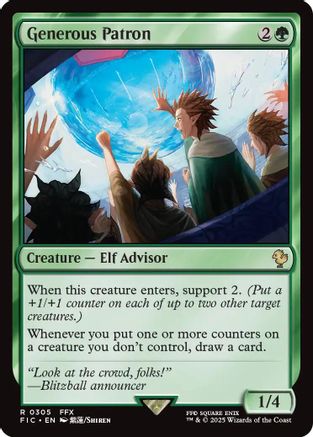 Generous Patron (Surge Foil) (FIC-305) [Commander: FINAL FANTASY] Foil