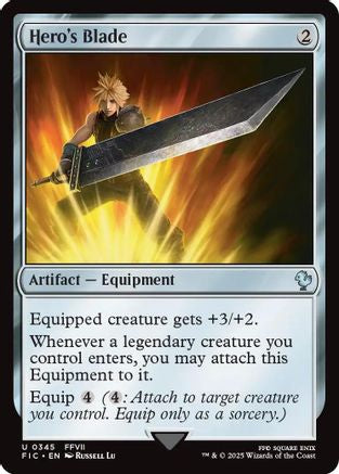 Hero's Blade (Surge Foil) (FIC-345) [Commander: FINAL FANTASY] Foil