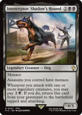 Interceptor, Shadow's Hound (Surge Foil) (FIC-047) [Commander: FINAL FANTASY] Foil
