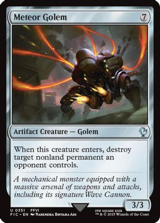 Meteor Golem (Surge Foil) (FIC-351) [Commander: FINAL FANTASY] Foil