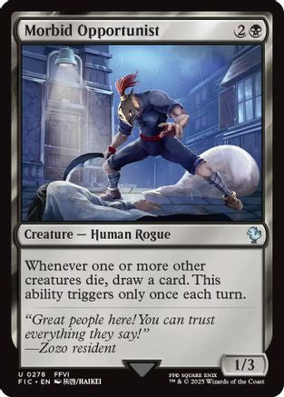 Morbid Opportunist (Surge Foil) (FIC-278) [Commander: FINAL FANTASY] Foil