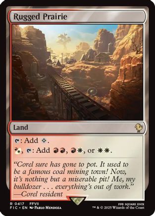 Rugged Prairie (Surge Foil) (FIC-417) [Commander: FINAL FANTASY] Foil