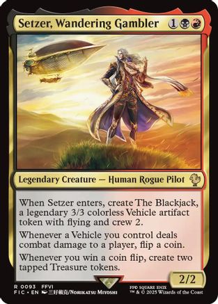 Setzer, Wandering Gambler (Surge Foil) (FIC-093) [Commander: FINAL FANTASY] Foil