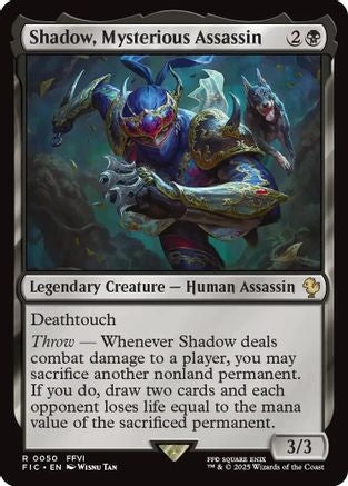 Shadow, Mysterious Assassin (Surge Foil) (FIC-050) [Commander: FINAL FANTASY] Foil