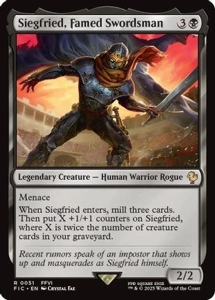 Siegfried, Famed Swordsman (Surge Foil) (FIC-051) [Commander: FINAL FANTASY] Foil
